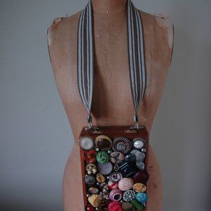 Vintage Button Handbag